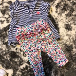 Two piece printed baby outfit